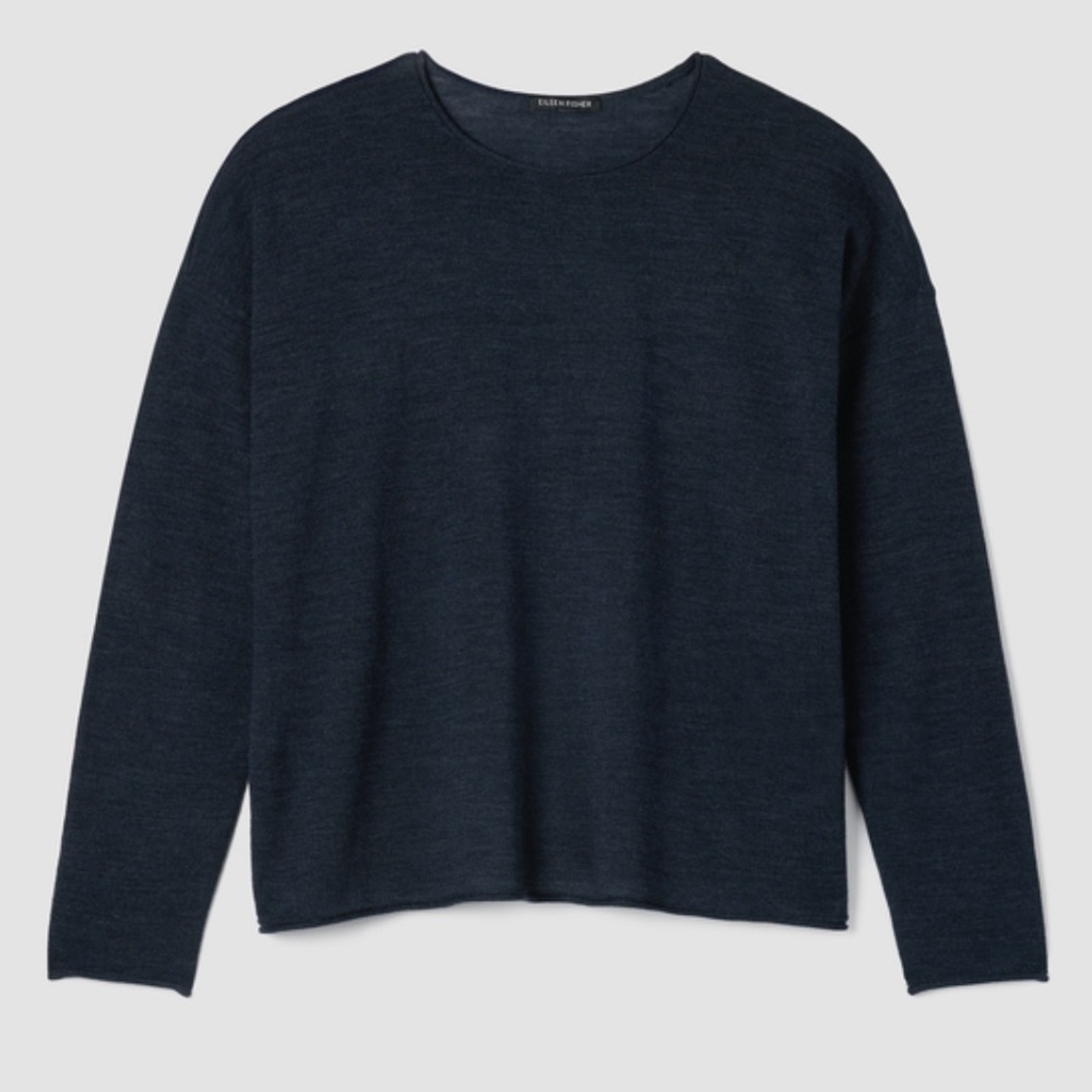 Eileen Fisher Fine Merino Box-Top in Regenerative Wool L