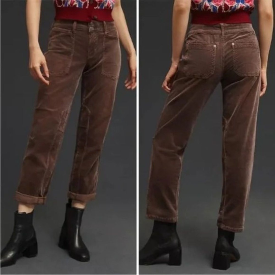Pilcro x Anthropologie The Wanderer Brown Corduroy Pant Size 23