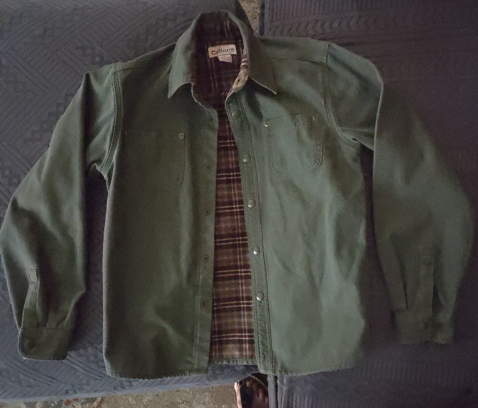 VINTAGE Youth Carhartt Button Up WorkWear Jacket