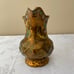 Antique Hand Painted Copper Luster Pitcher With Flowers And Bird Design