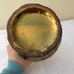 Antique Hand Painted Copper Luster Pitcher With Flowers And Bird Design
