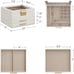 Jewelry Box with Glass Lid, 3-Layer Jewelry Organizer White and Gold Color
