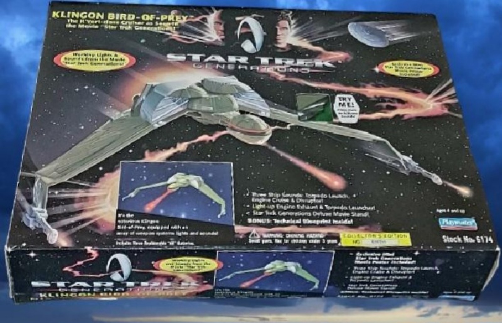 Vtg 1994 New (Open Box) Star Trek Generations Klingon Bird Of Prey