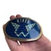 Vintage 1977 Wings Rock Band Belt Buckle Blue Collectible