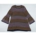 JOHN.MARK Women Top XL Flare Sleeve Multicolor Striped Stretch Swing Tunic
