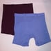 Set of 2 Victoria Secret Panty XL High Waist Boxer Brief Burgundy Blue Banded Lo
