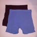 Set of 2 Victoria Secret Panty XL High Waist Boxer Brief Burgundy Blue Banded Lo