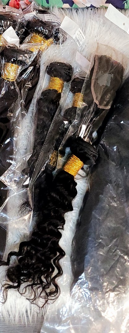 Brazilian Virgin Only Natural Color Deep Wave (3) Human Hair Bundles only