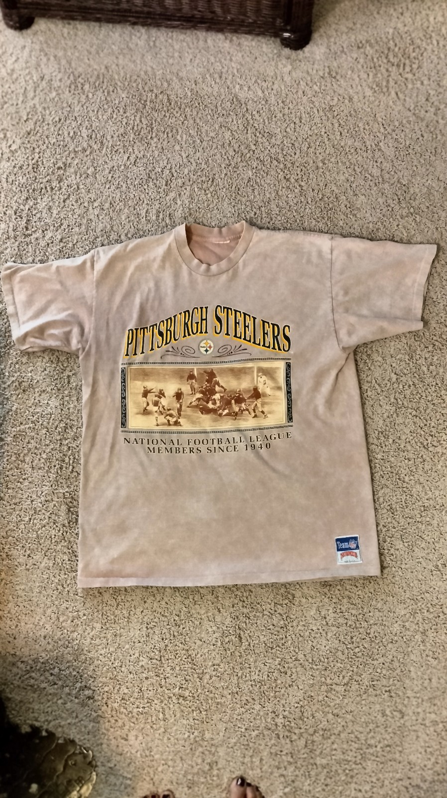 Vintage Nutmeg Mills Pittsburgh Steelers Tshirt SZ L/XL