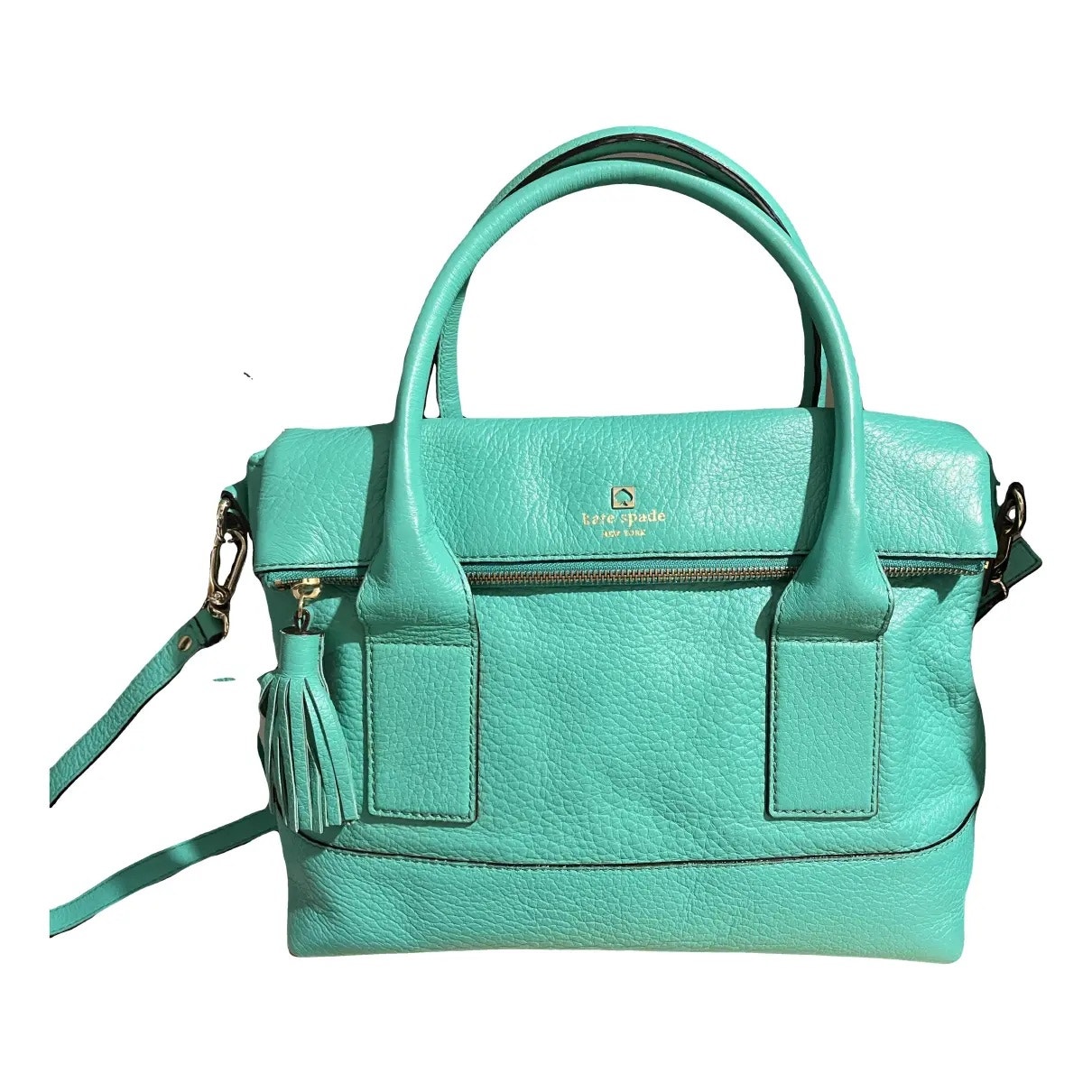 KATE SPADE NEW YORK Southport Avenue Alessa Satchel Green Crossbody Bag