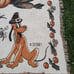 Rare Mickey Minnie Pluto Give Thanks Thanksgiving Woven Throw 68 x 48