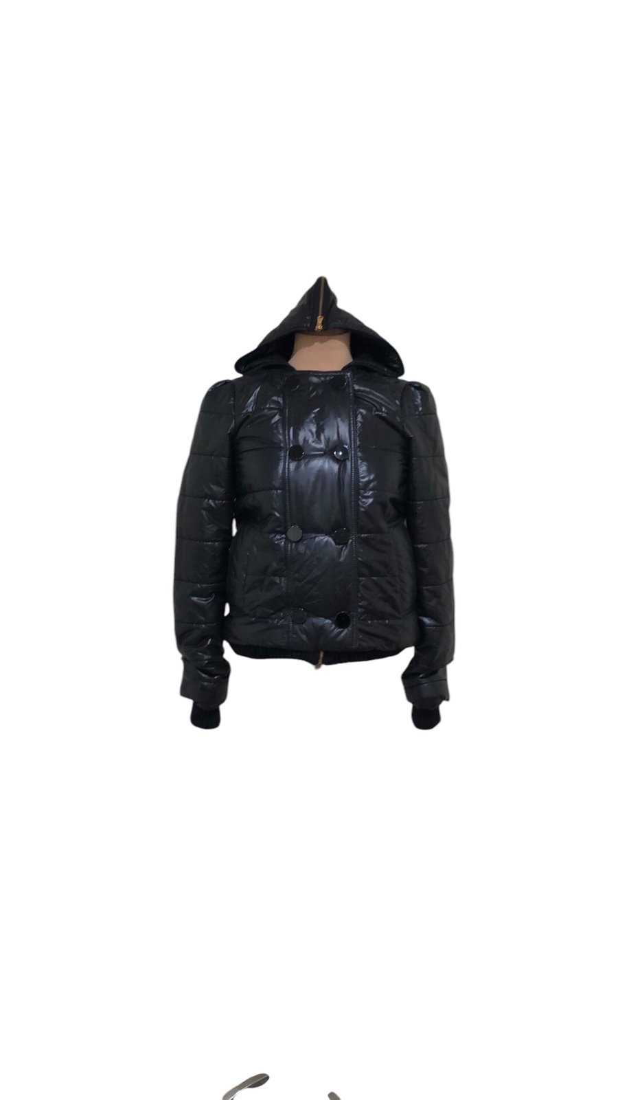 Marc by Marc Jacobs Puffer Size XS Black Iridescent Nylon
