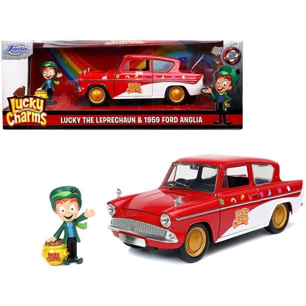 Jada Lucky The Leprechaun & 1959 Ford Anglia Lucky Charms Edition