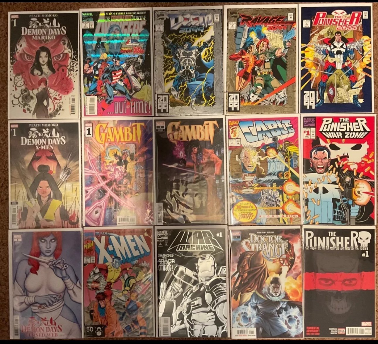 Issue 1’s Comic Lot - Gambit, Punisher, X-Men, Doctor Strange, etc