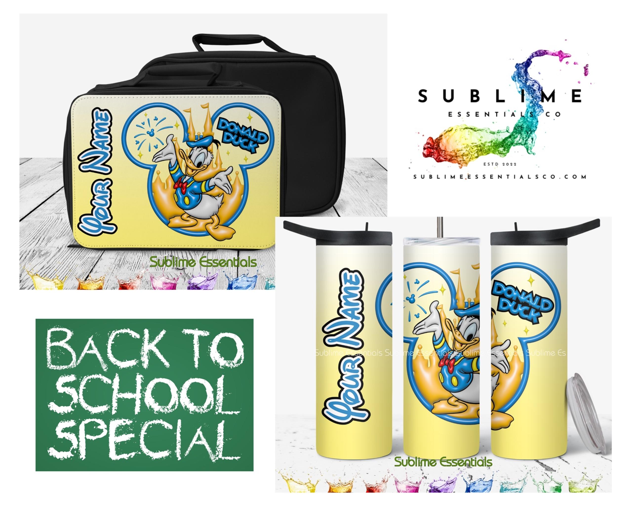 Lunchbag & Tumbler Set - Donald Inspired "Duck Castle" Back to School SALE