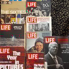 Bundle of vintage life magazines