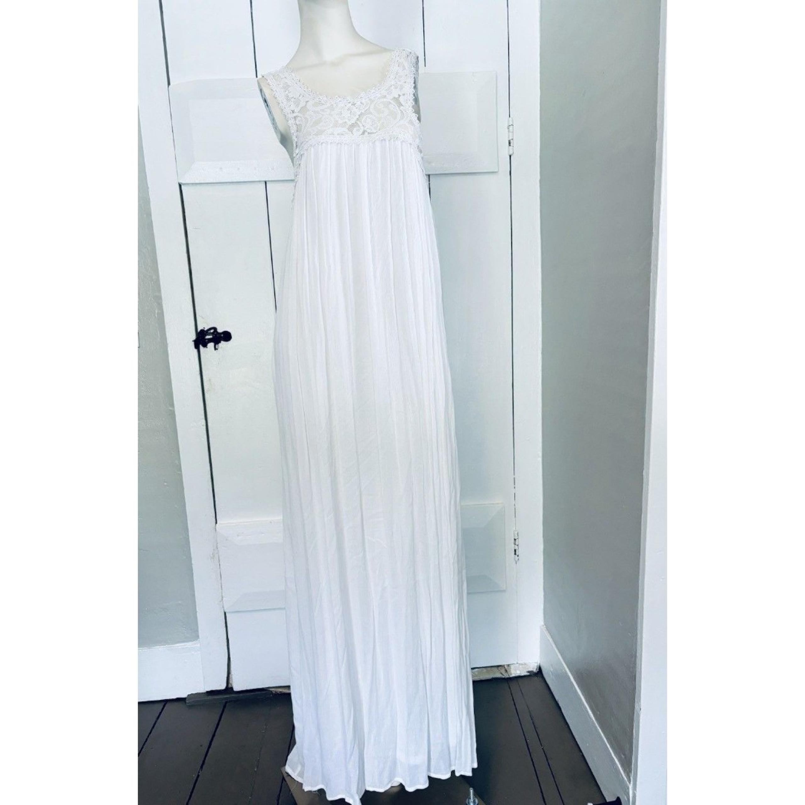 Flying Tomato White Lace Maxi Boho Wedding Bridal Dress Women’s Size Medium New!