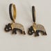 925 silver elephant cz gold earrings
