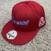 Atlanta Braves Hat Fitted 8 M&N Red Mesh BP Blue Script Side Patch Cap NWT