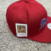 Atlanta Braves Hat Fitted 8 M&N Red Mesh BP Blue Script Side Patch Cap NWT
