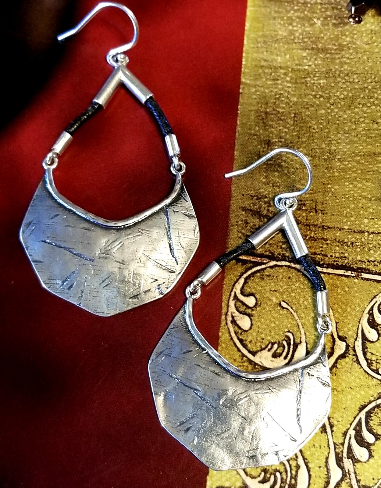 Silpada Sterling Silver & Leather Earrings