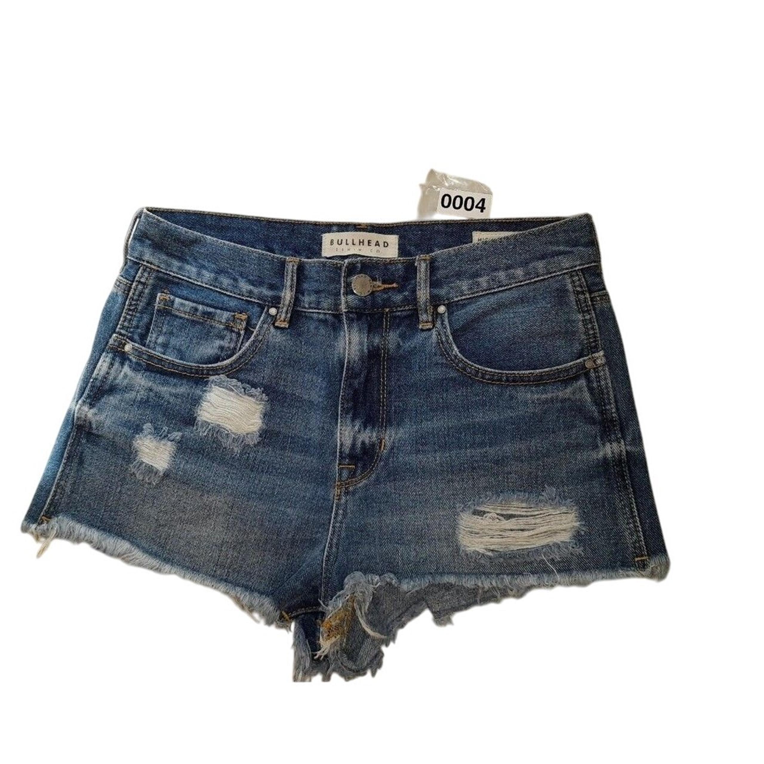 Bullhead Denim Shorts Sz 27 Women's High Rise Distressed Cutoff Festival
