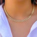 20 Womens Cuban Chain Necklace Miami Style Ladies Chains Link 18K Gold NEW 18 K