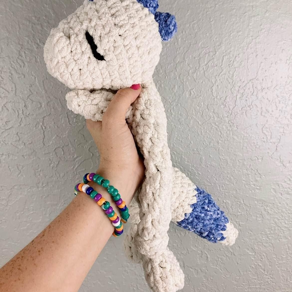 Soft Blanket Yarn Mini Dinosaur Lovey