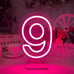 Large Quality Bright Pink “9” LED Light Party Celebration Decoration