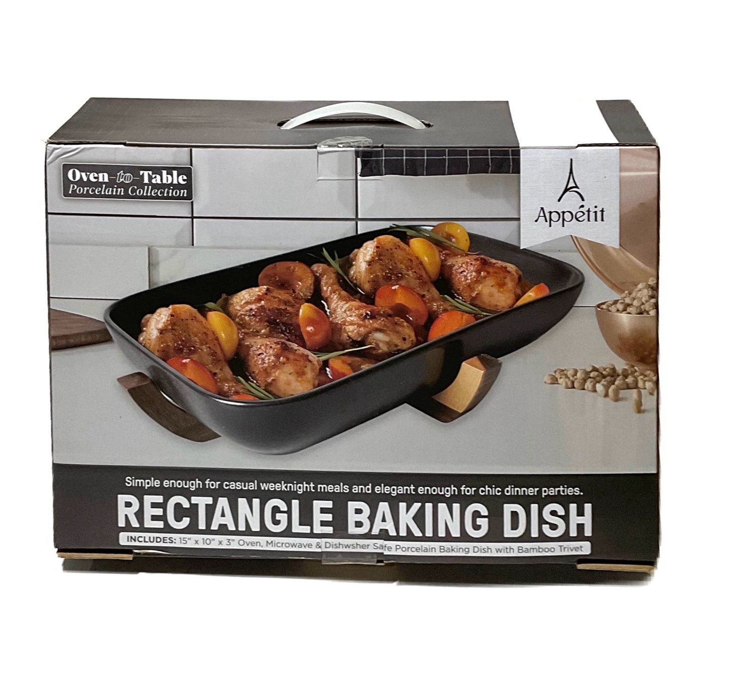 Appetit-Oven to Table Porcelain Collection-Rectangle Baking Dish