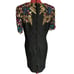 Vintage Stenay Large 100% Silk Fully Beaded Sequined Party Evening Midi Dress