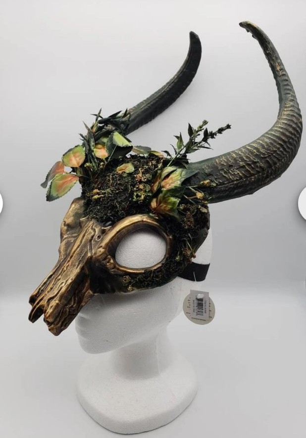 Demon Horned Skull Fairy Mask