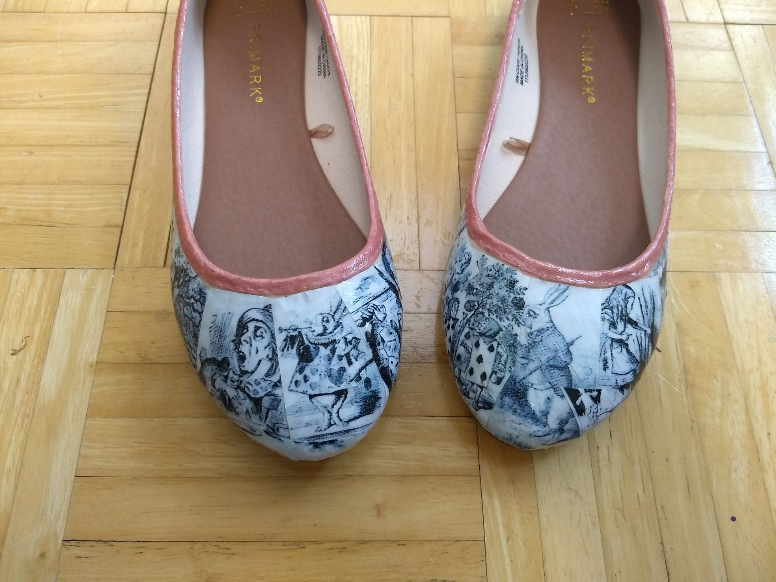 Alice in Wonderland Pink Flats Size 11
