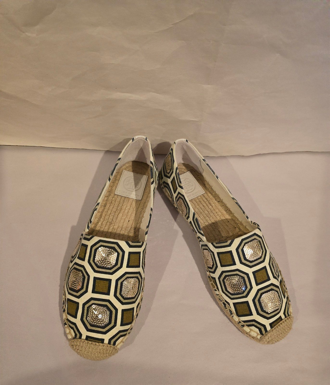 Tory Burch Cecily Embellished Square Toe Loafers, Size 8 Womens