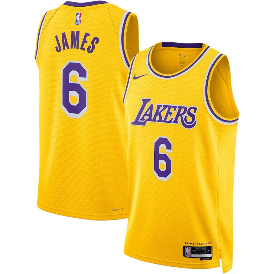 Size XL - Nike LeBron James Lakers Swingman Jersey #6 - (CW3669-738)
