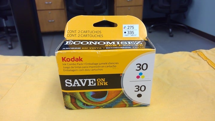 KODAK 30 INK COLOR AND BLACK INK COMBO NEW SEALED DATE 2012
