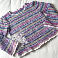 j jill y2k striped boho sweater womens small