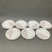 Bohemian Czechoslovakia Salad Plates Floral White Pink Gold Trim Lot of 7