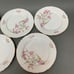 Bohemian Czechoslovakia Salad Plates Floral White Pink Gold Trim Lot of 7