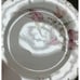 Bohemian Czechoslovakia Salad Plates Floral White Pink Gold Trim Lot of 7