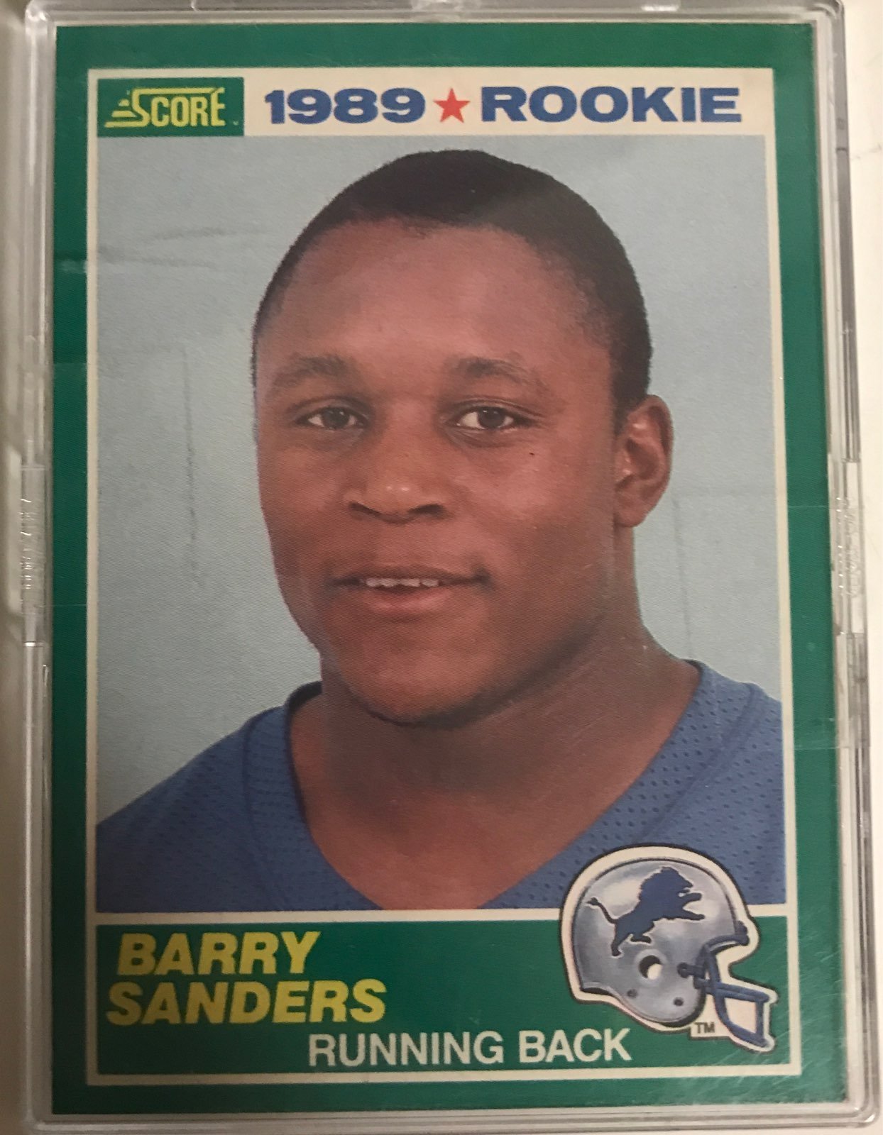 1989 Barry Sanders Rookie card, From score