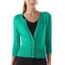White House Black Market Green Ruffled Snap Sweater Cardigan Large