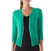 White House Black Market Green Ruffled Snap Sweater Cardigan Large