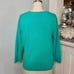 White House Black Market Green Ruffled Snap Sweater Cardigan Large