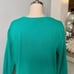White House Black Market Green Ruffled Snap Sweater Cardigan Large