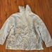 Pier Antonio Gaspari made in Italy blue oversized sweatshirt fleece inside silve