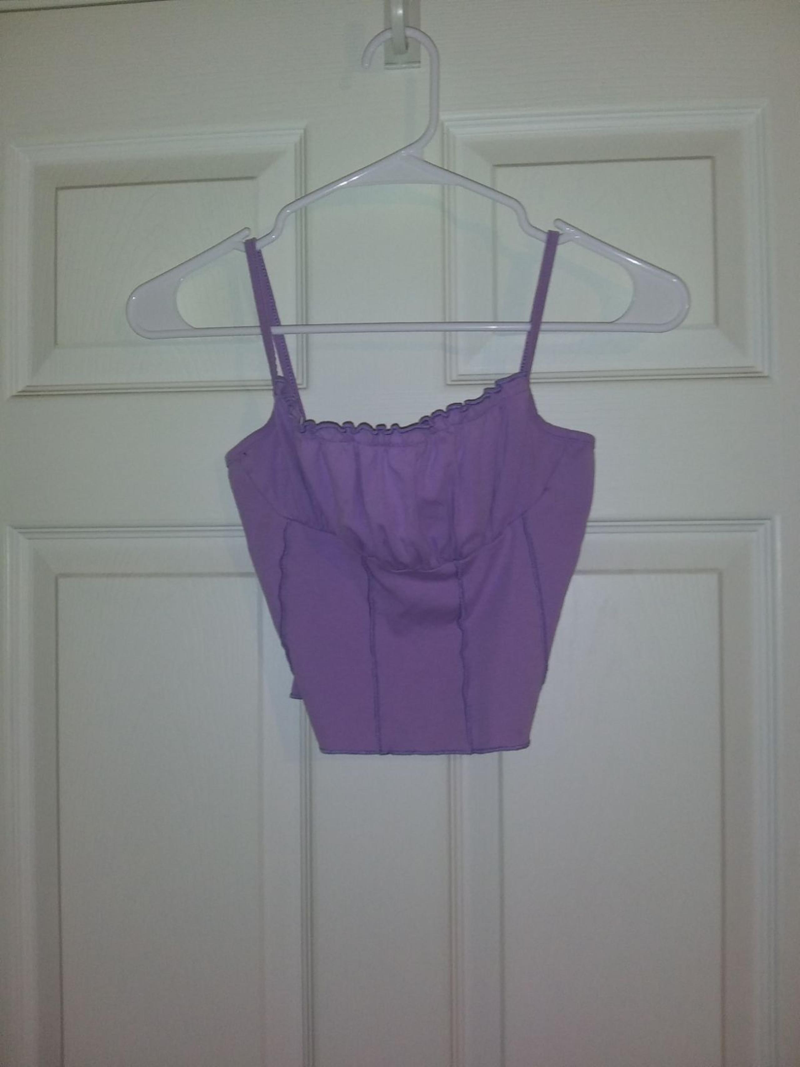 Shein light purple tank top belly shirt