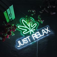 Neon Sign Just Relax LED Neon Lights Signs for Wall Decor,Bedroom,