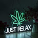 Neon Sign Just Relax LED Neon Lights Signs for Wall Decor,Bedroom,