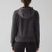 LULULEMON Acid Rubber Dye Black Loop Back Hoodie Full Zip Cotton Terry Size 6